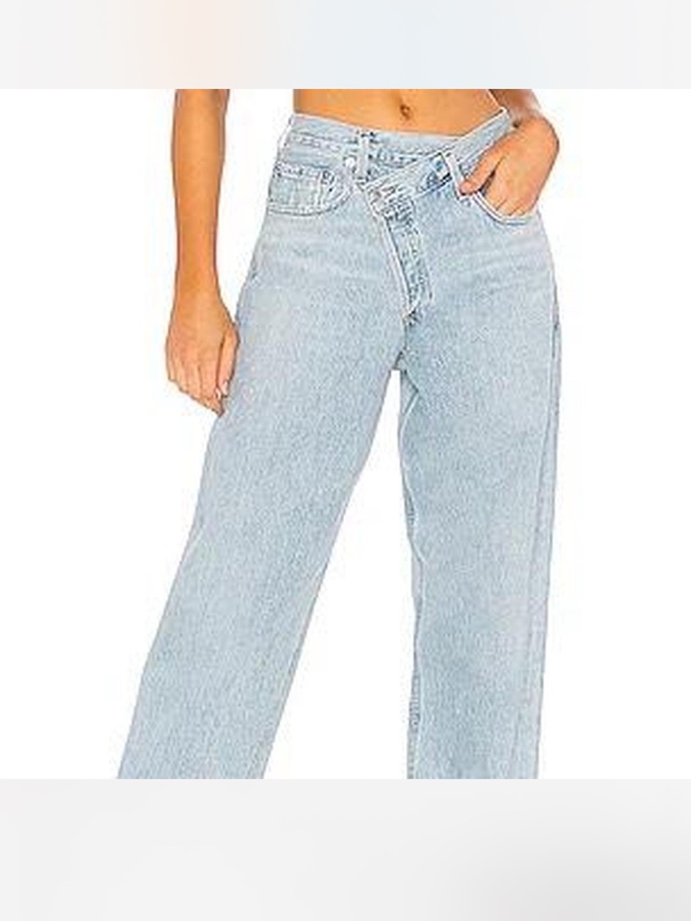AGOLDE high waisted crossover jeans